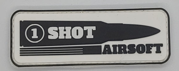 1 Shot Airsoft PVC Velcro Patch - Original